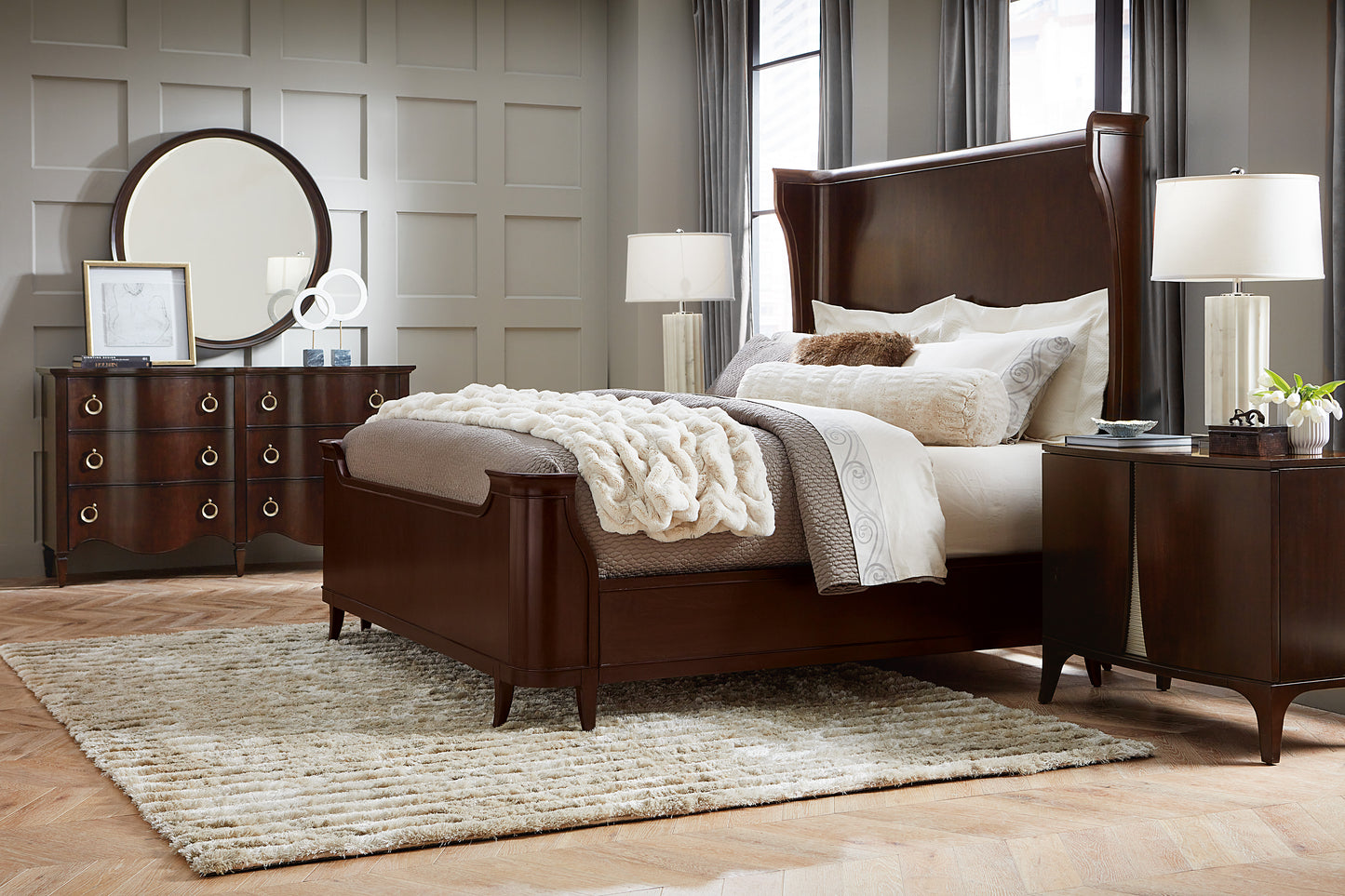 Bella donna king panel bed