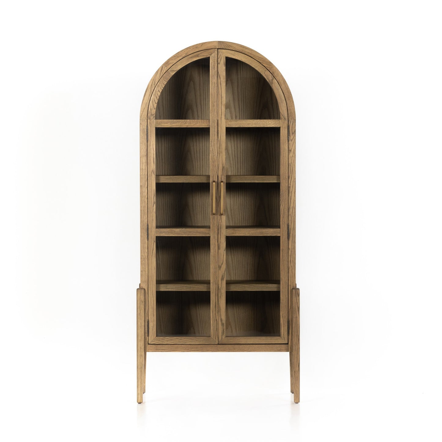 Tolle cabinet - drifted oak solid-antique brass