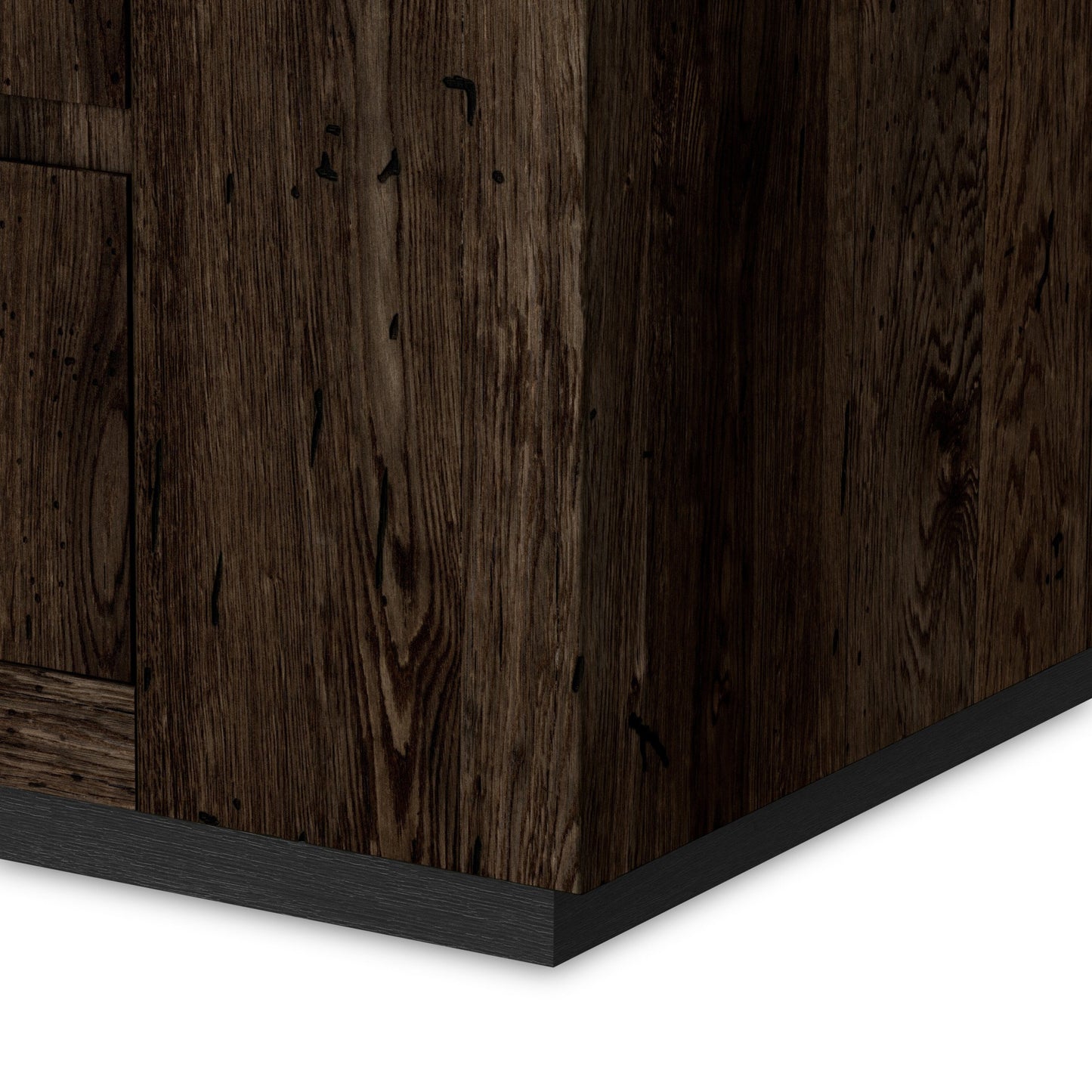 Abaso 6 drawer dresser: ebony rustic wormwood oak