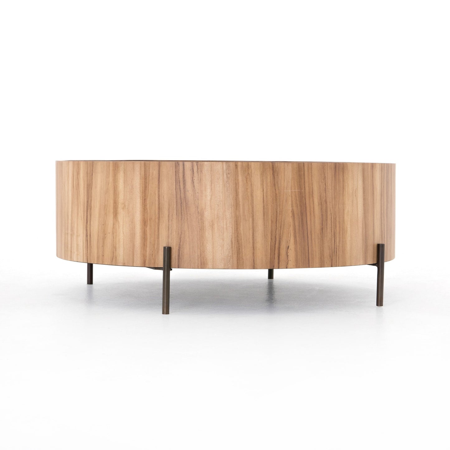 Lunas drum coffee table-gold guanacaste