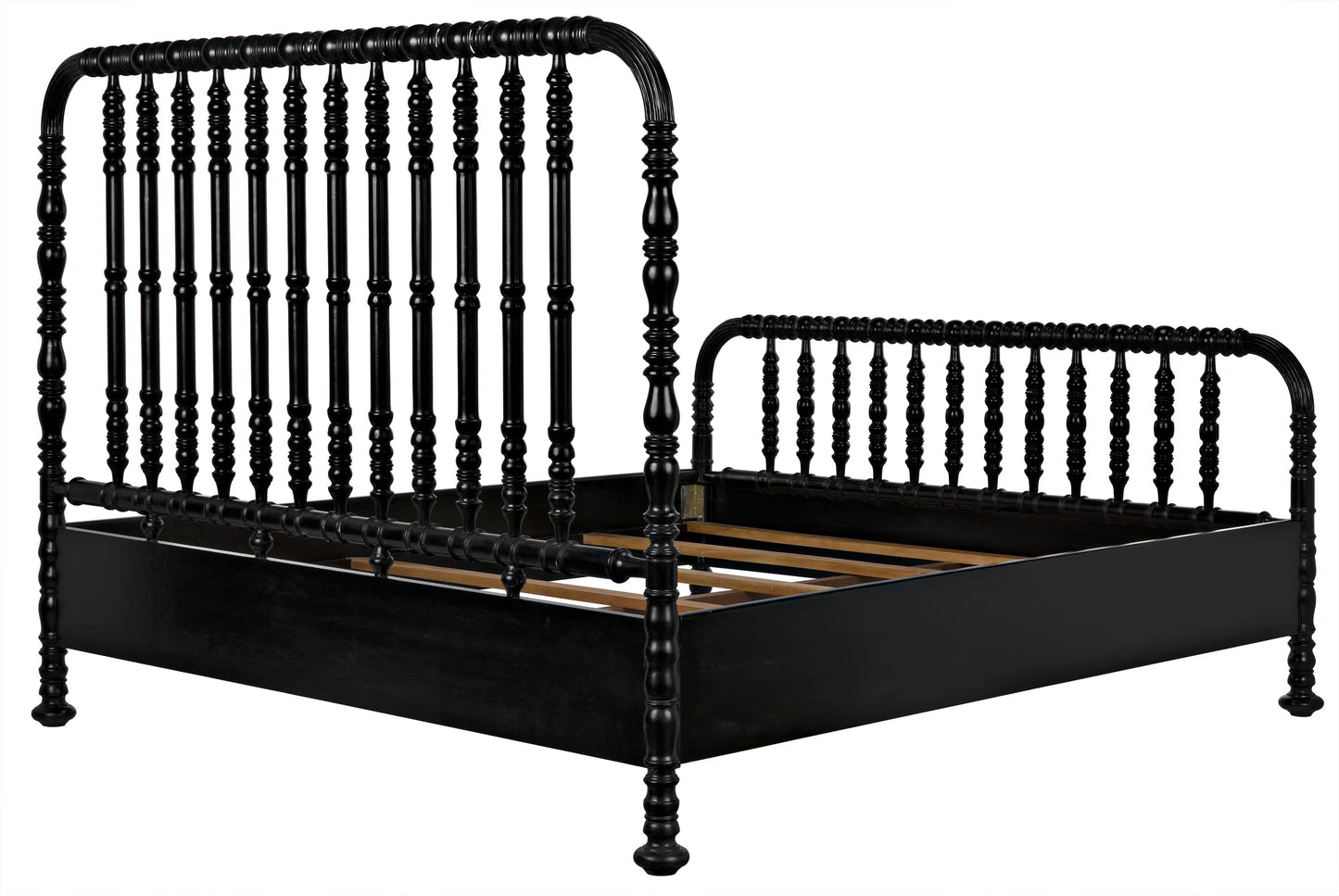 Bachelor bed, eastern king, hand rubbed black