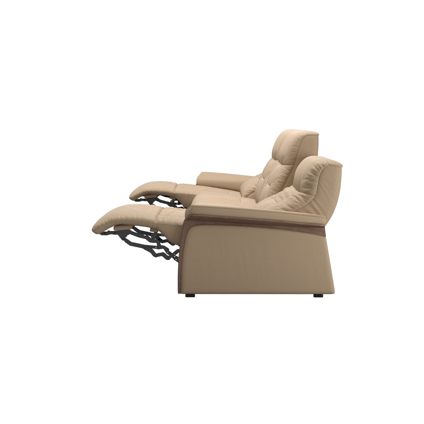 Stressless® mary wood with adjustable headrest, 4 seater with 2 power pddp