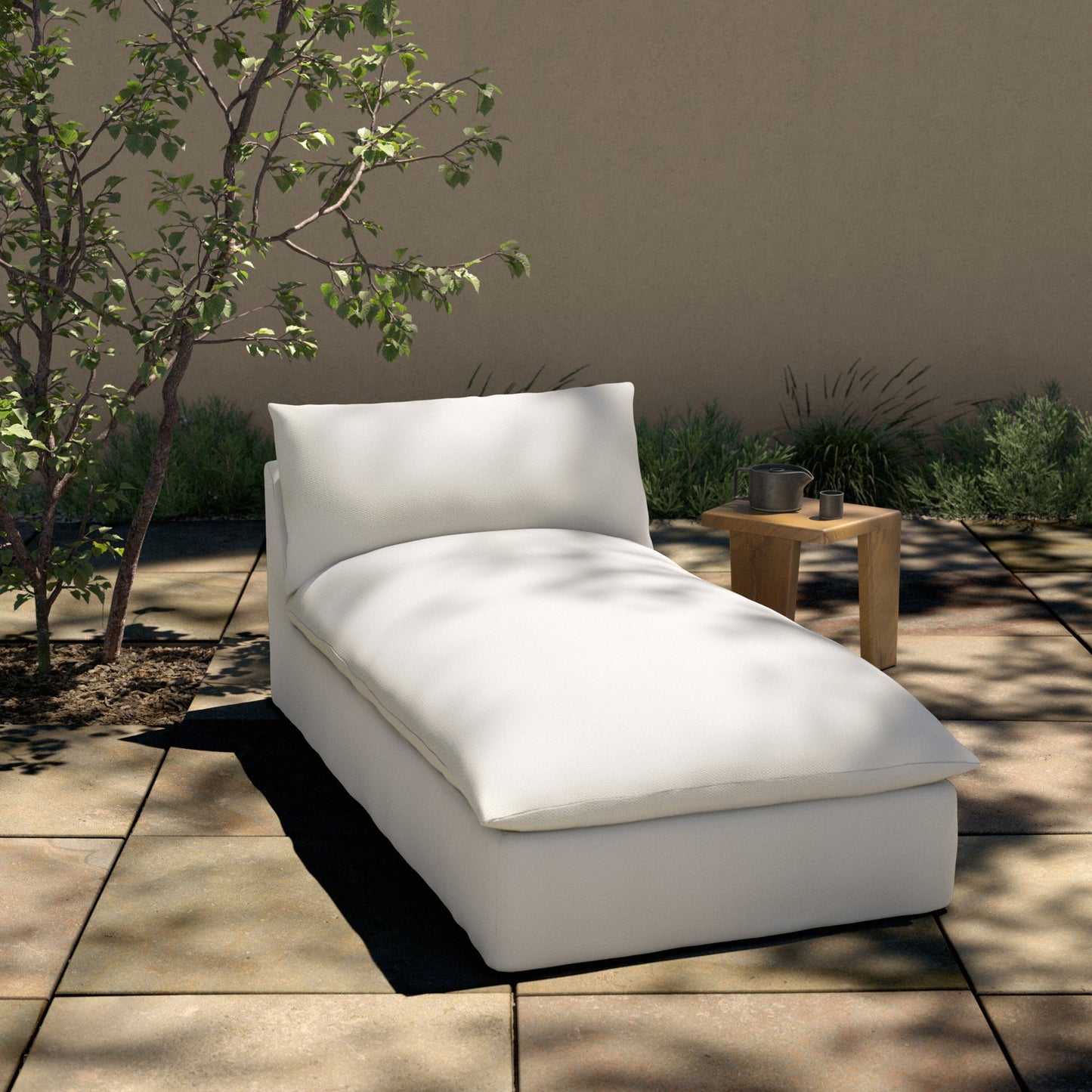 Grant outdoor chaise piece - faye cream