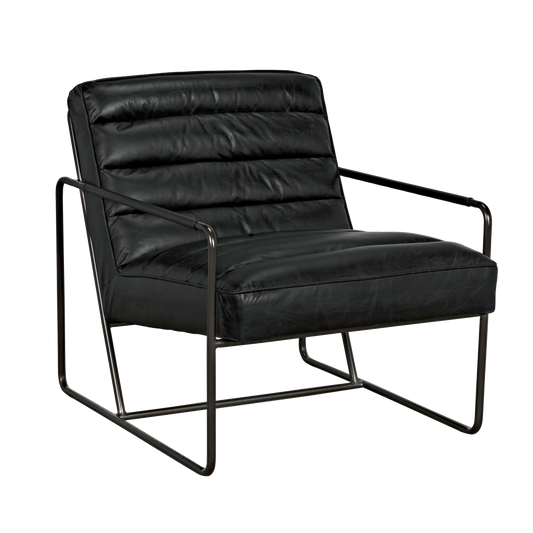 Demeter chair, metal and leather