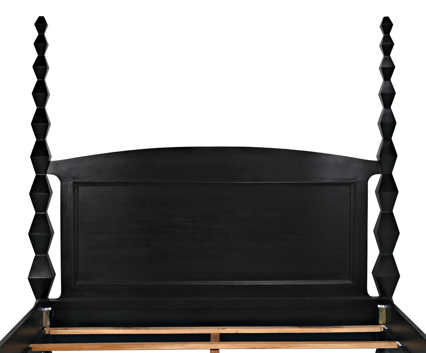 Brancusi bed, eastern king, hand rubbed black