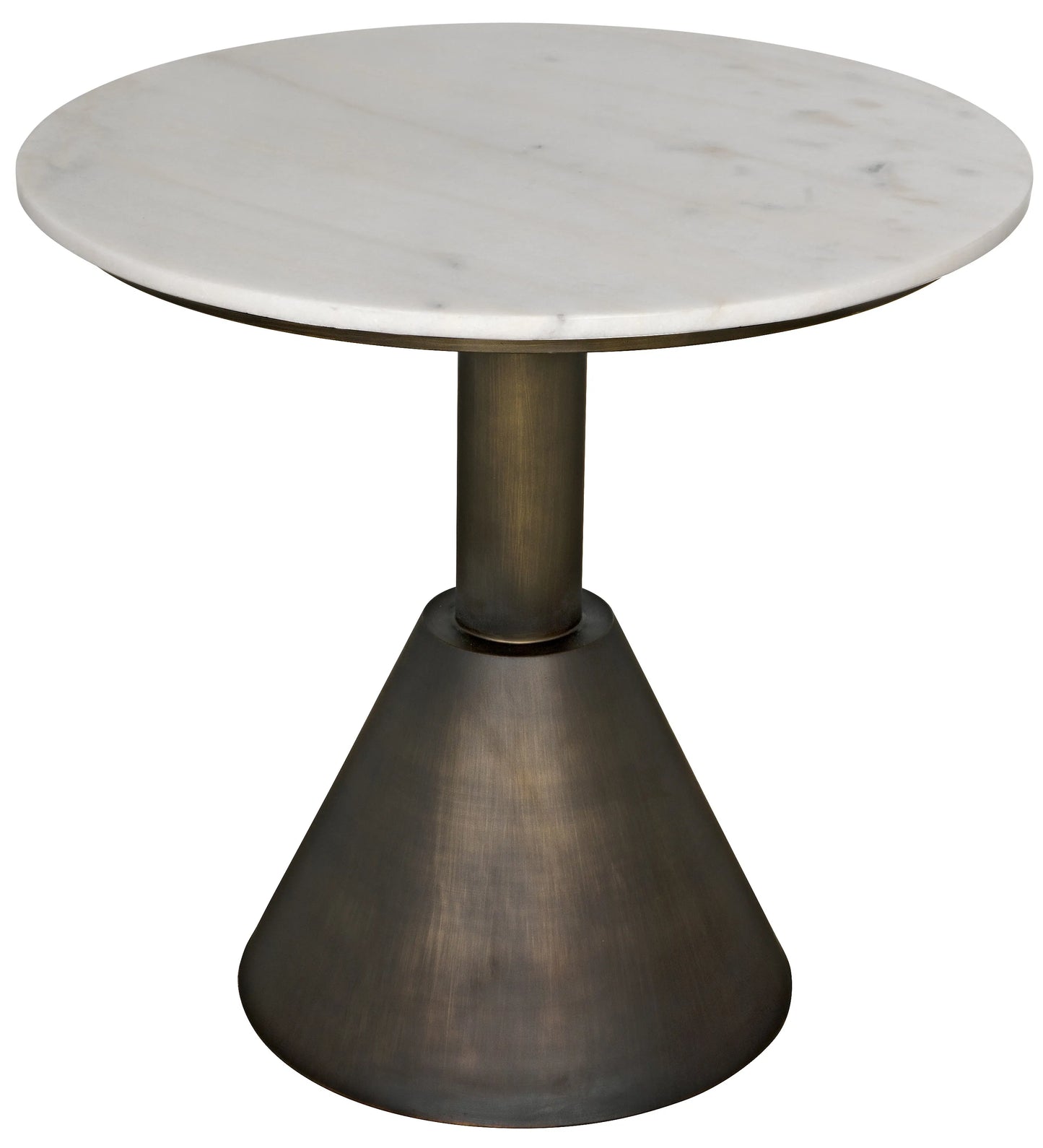 Joseph side table, aged brass