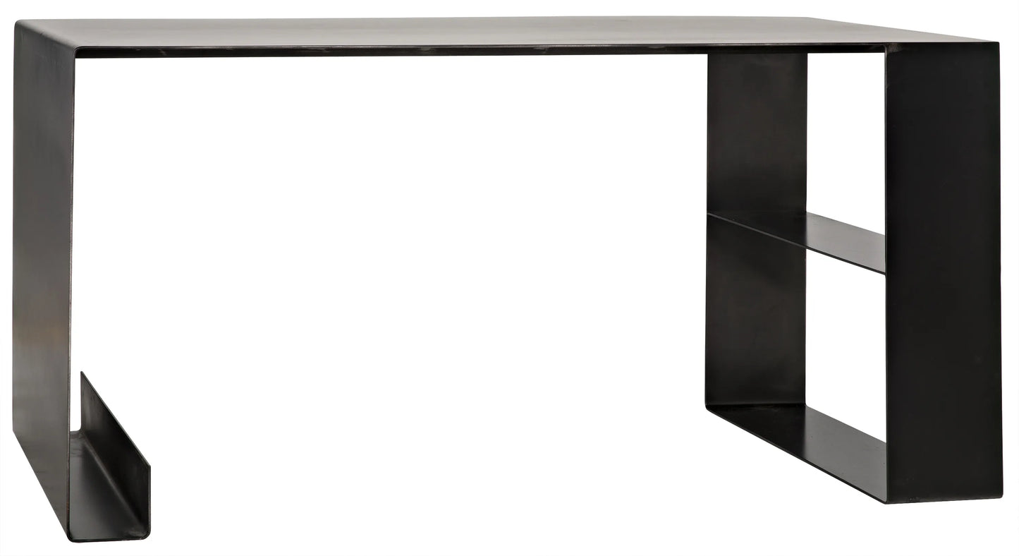 Black steel desk