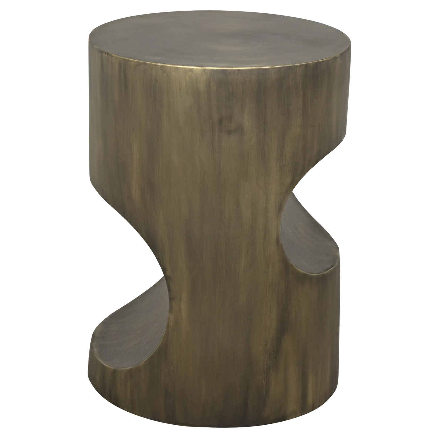 Margo side table, steel with aged brass finish