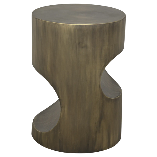 Margo side table, steel with aged brass finish