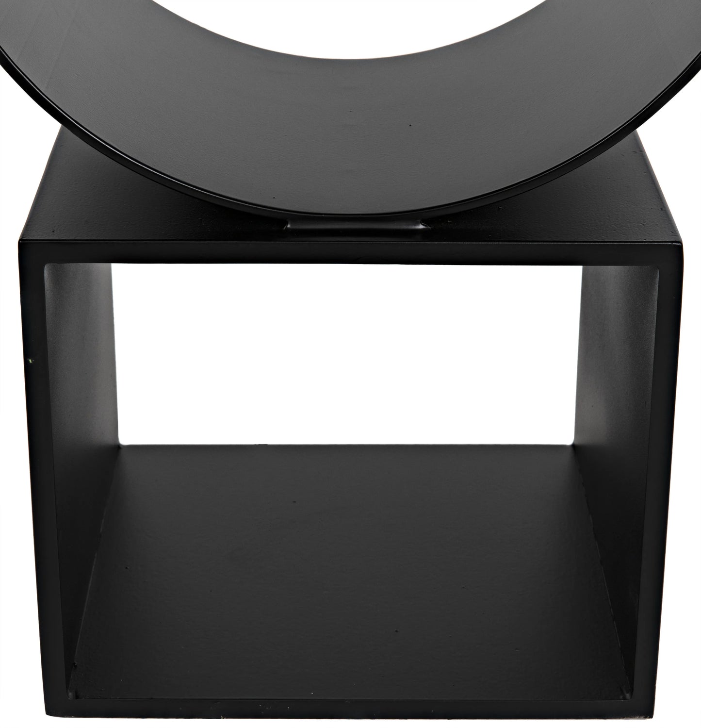 Shape side table, black steel