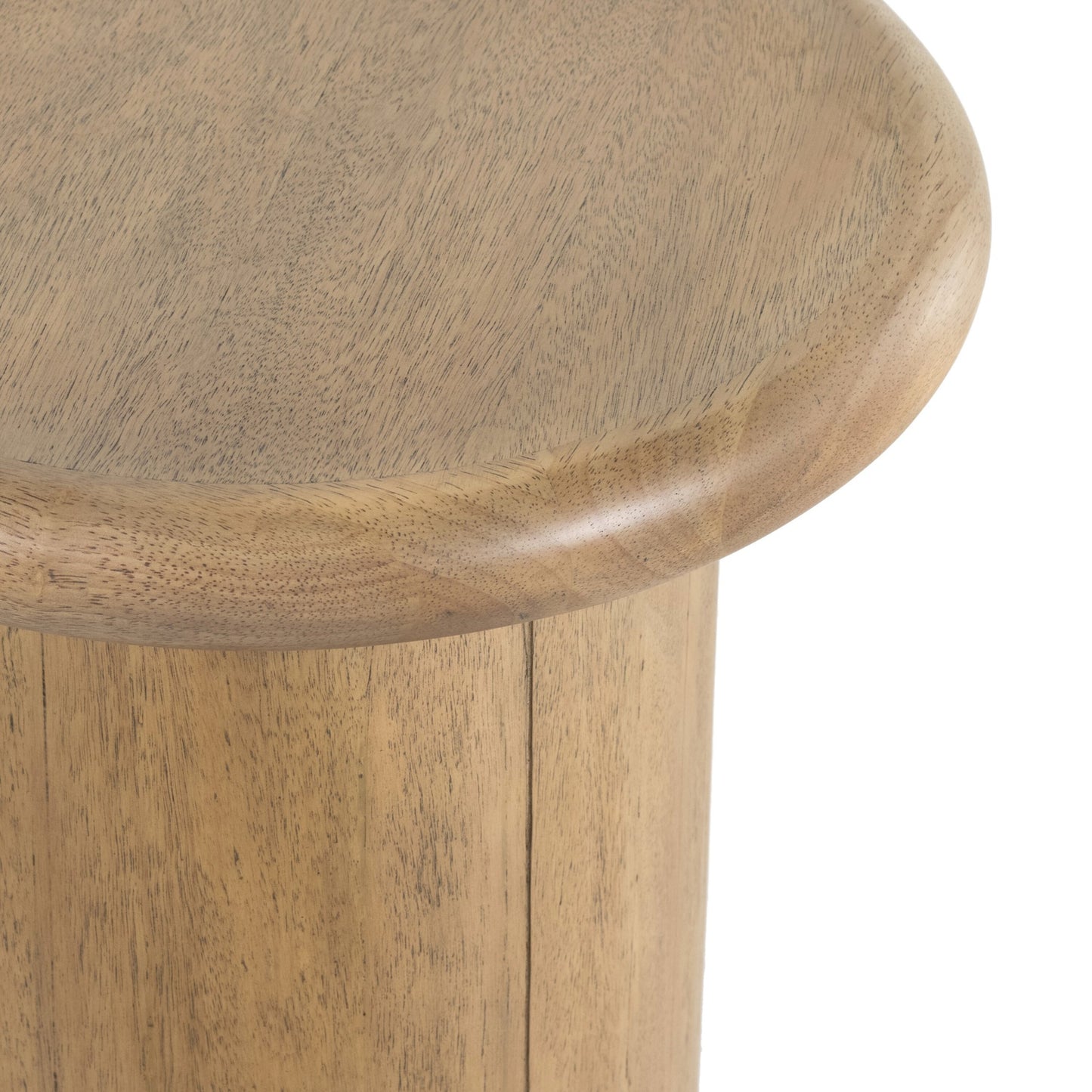 Zach end table-burnished parawood