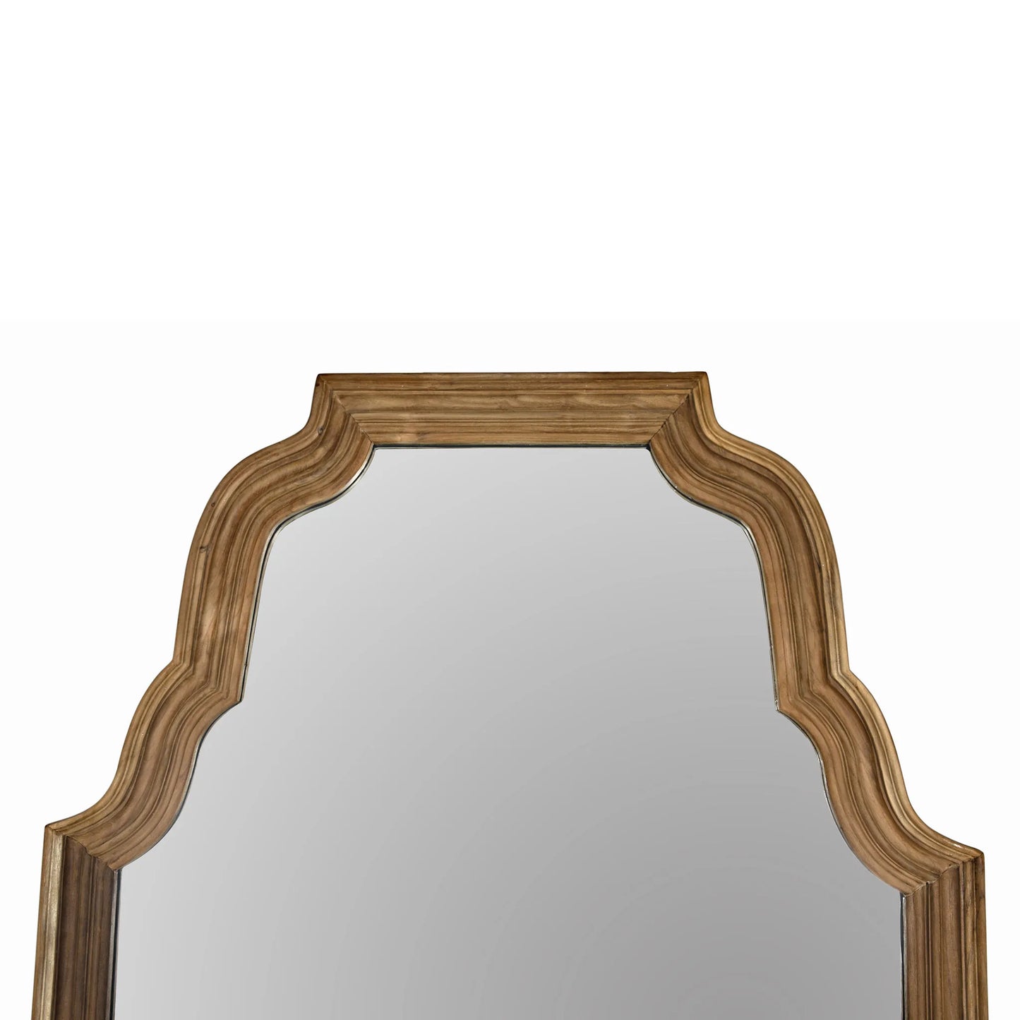 Reclaimed teak floor mirror