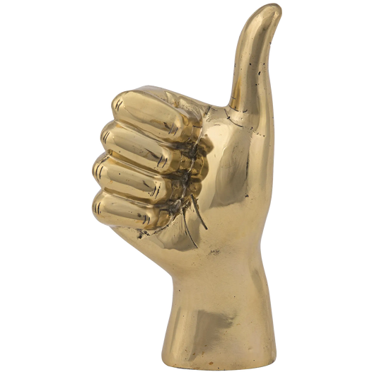 Thumbs up, brass