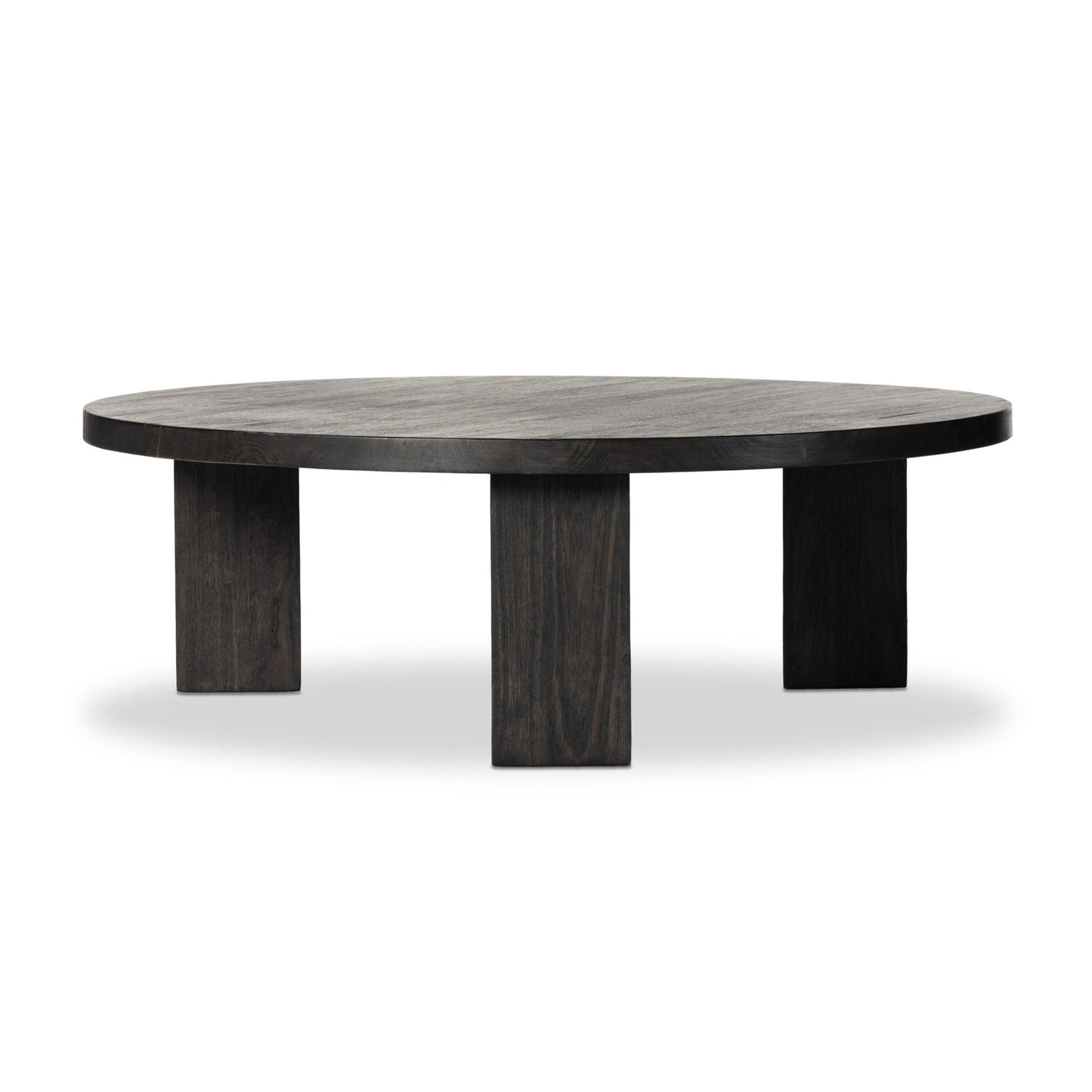 Mesa large round coffee table-ebony