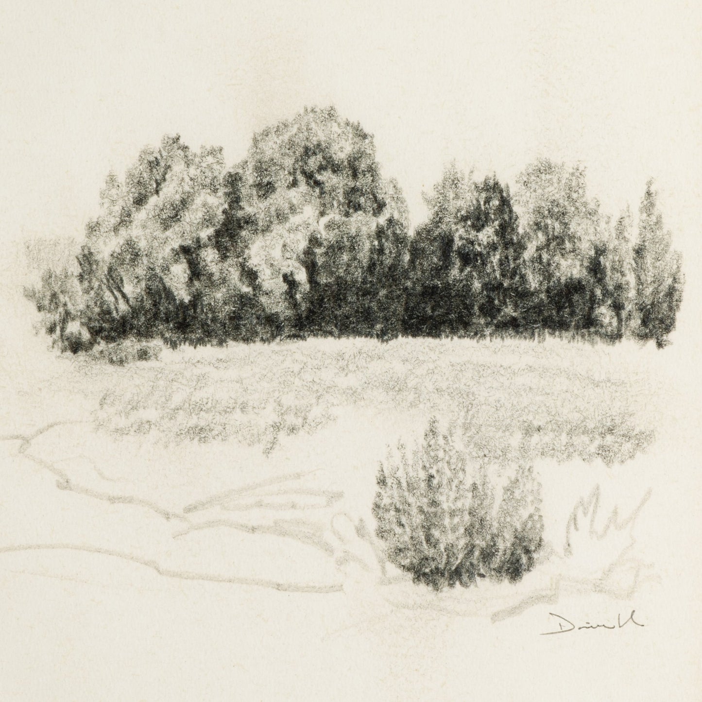 Land sketch 1 by dan hobday