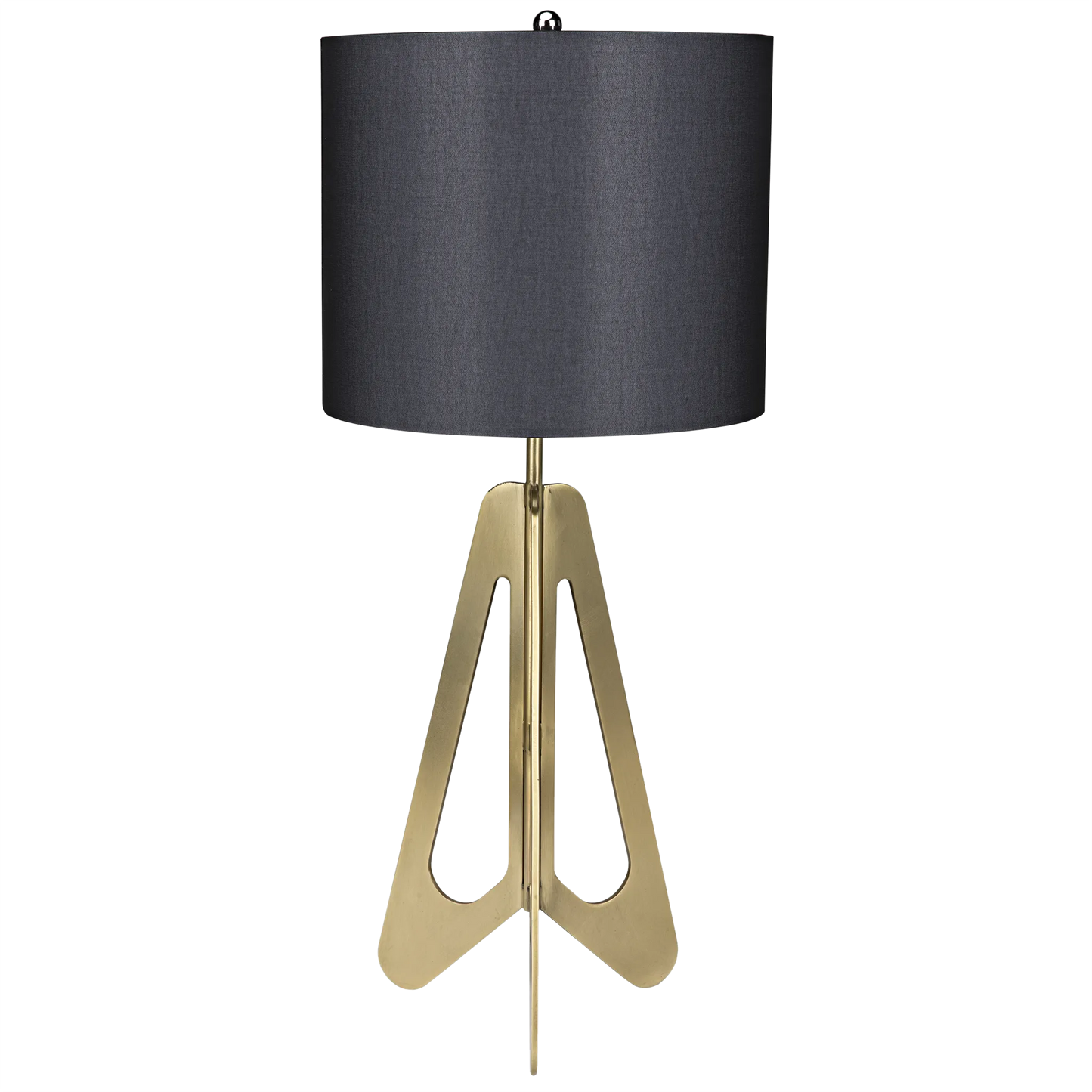 Candis lamp with black shade, metal with brass finish