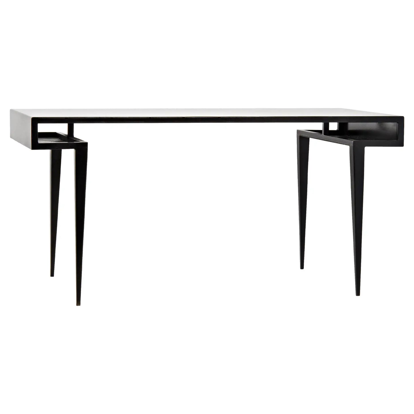 Stiletto desk, black steel