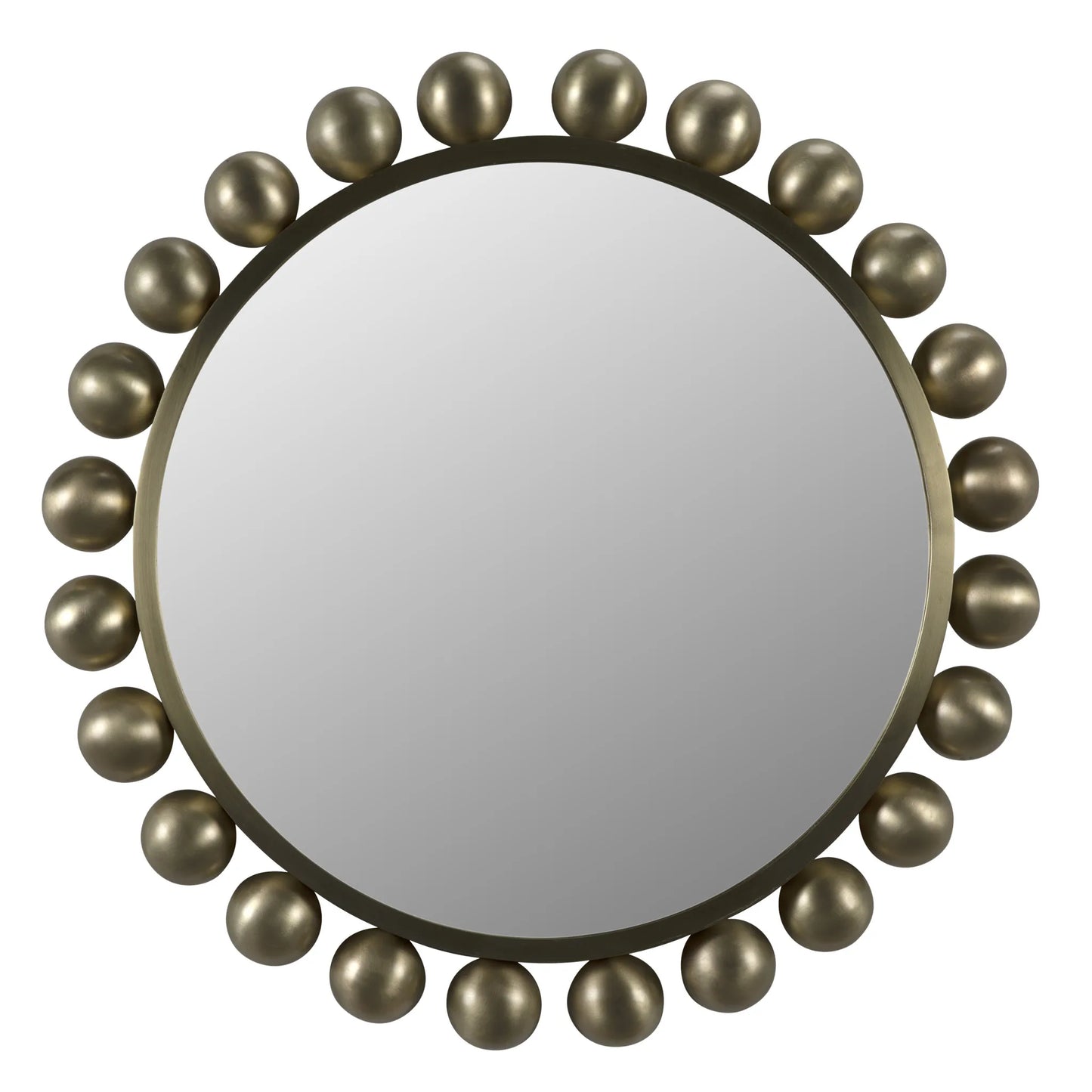 Cooper mirror, metal with brass finish