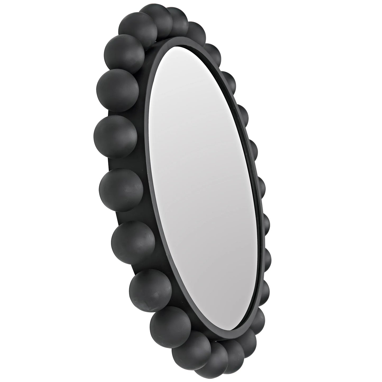 Cooper mirror, black steel