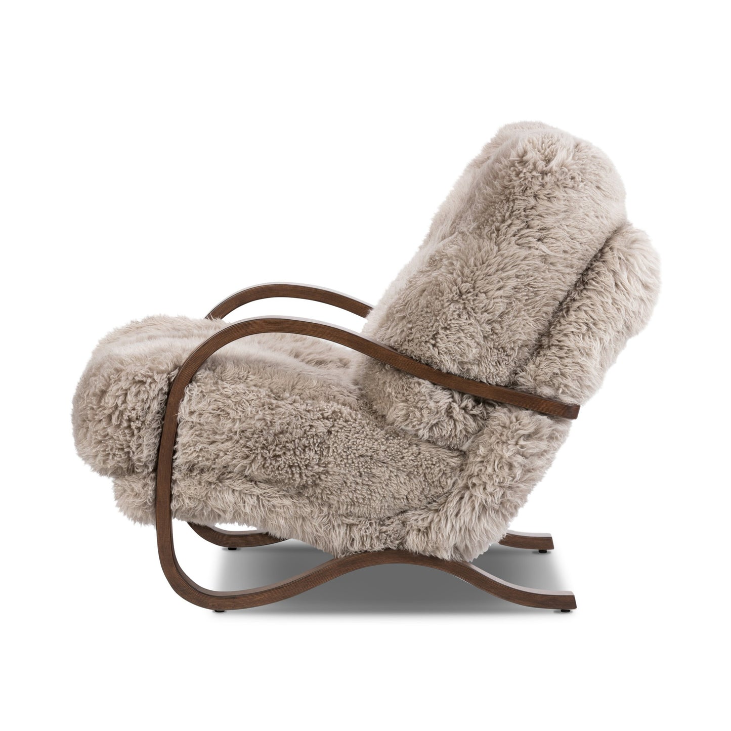 Tobin chair-taupe mongolian fur