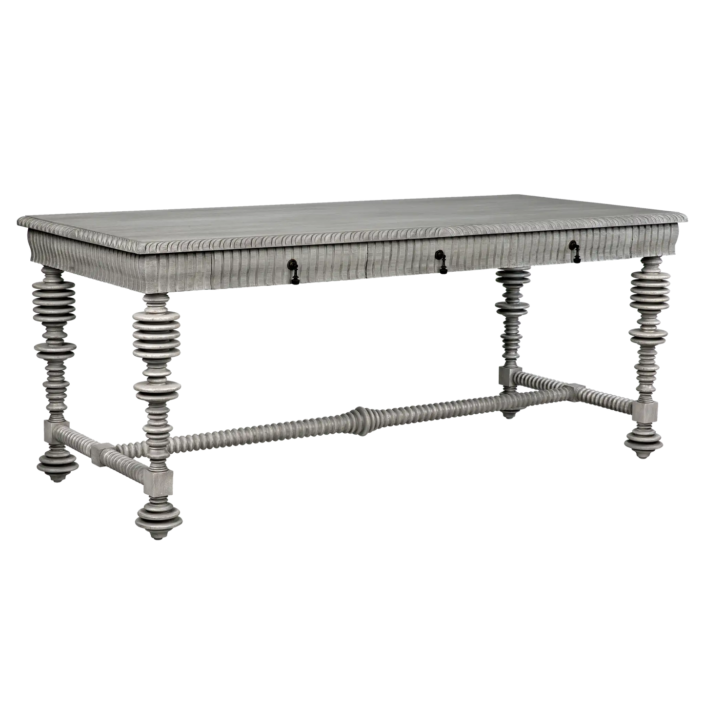 Portuguese desk, distressed grey