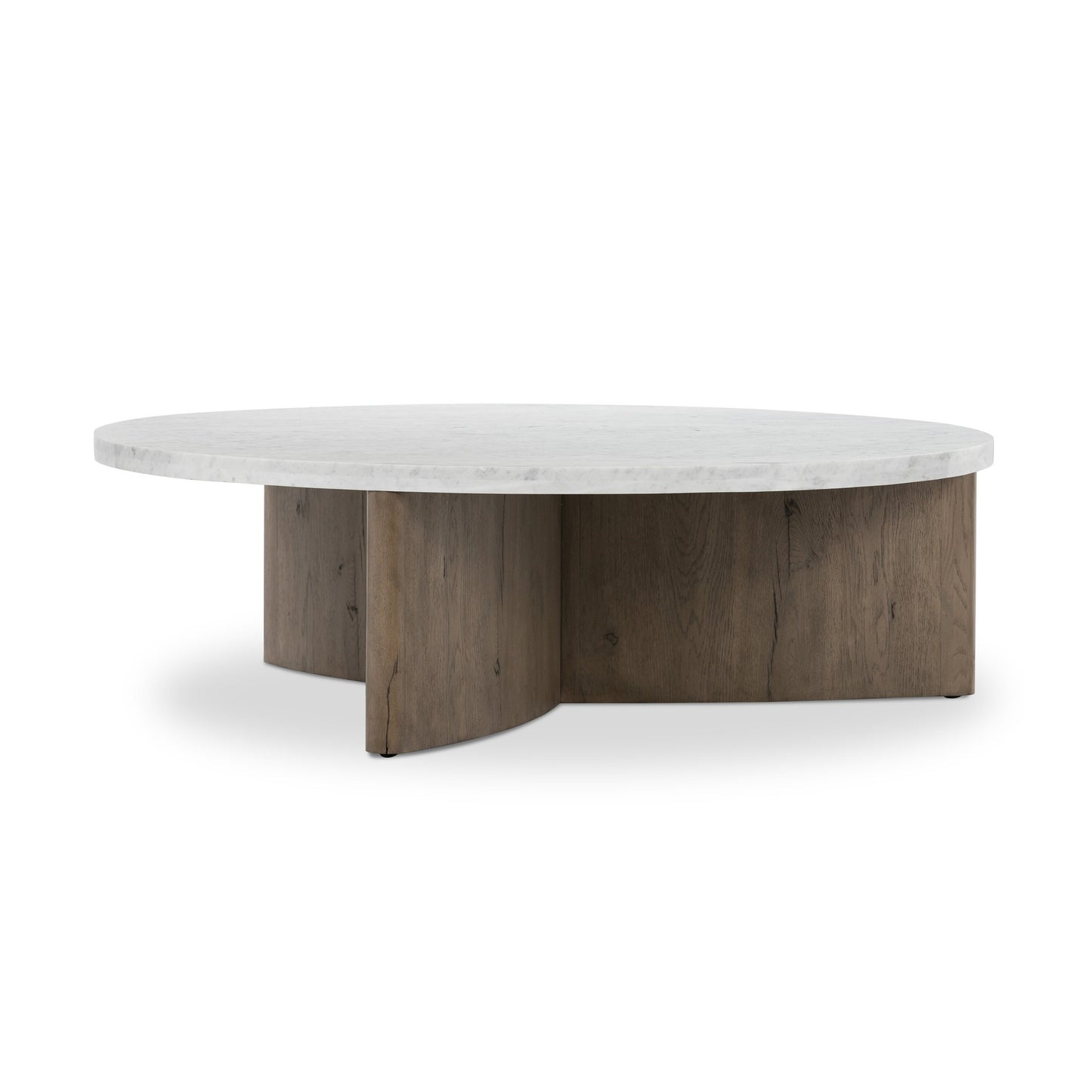 Toli coffee table - italian white marble/rustic grey veneer-rustic grey