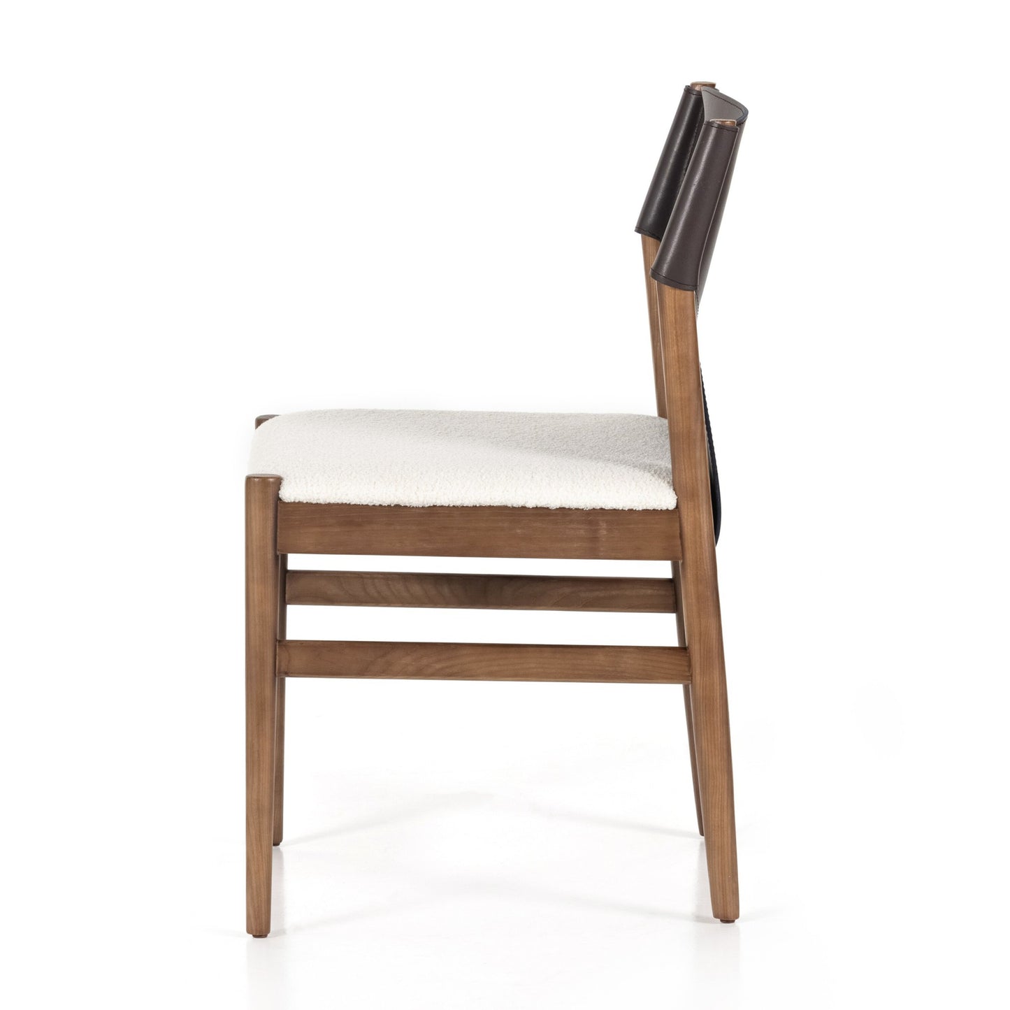 Lulu armless dining chair-espresso lthr