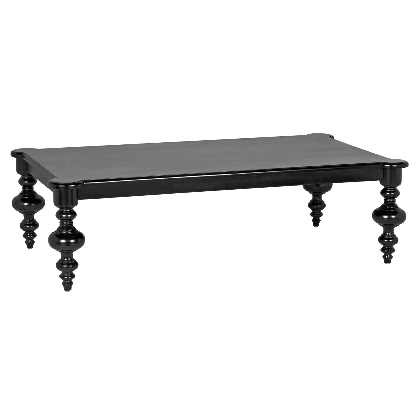 Graff coffee table, hand rubbed black