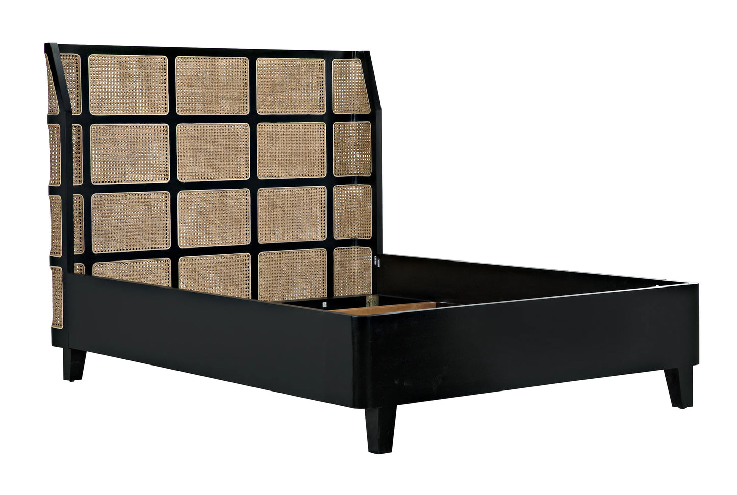 Porto bed, queen, hand rubbed black