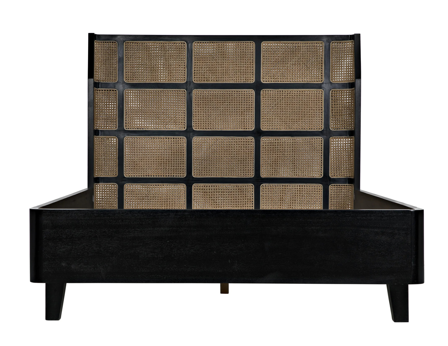 Porto bed, queen, hand rubbed black