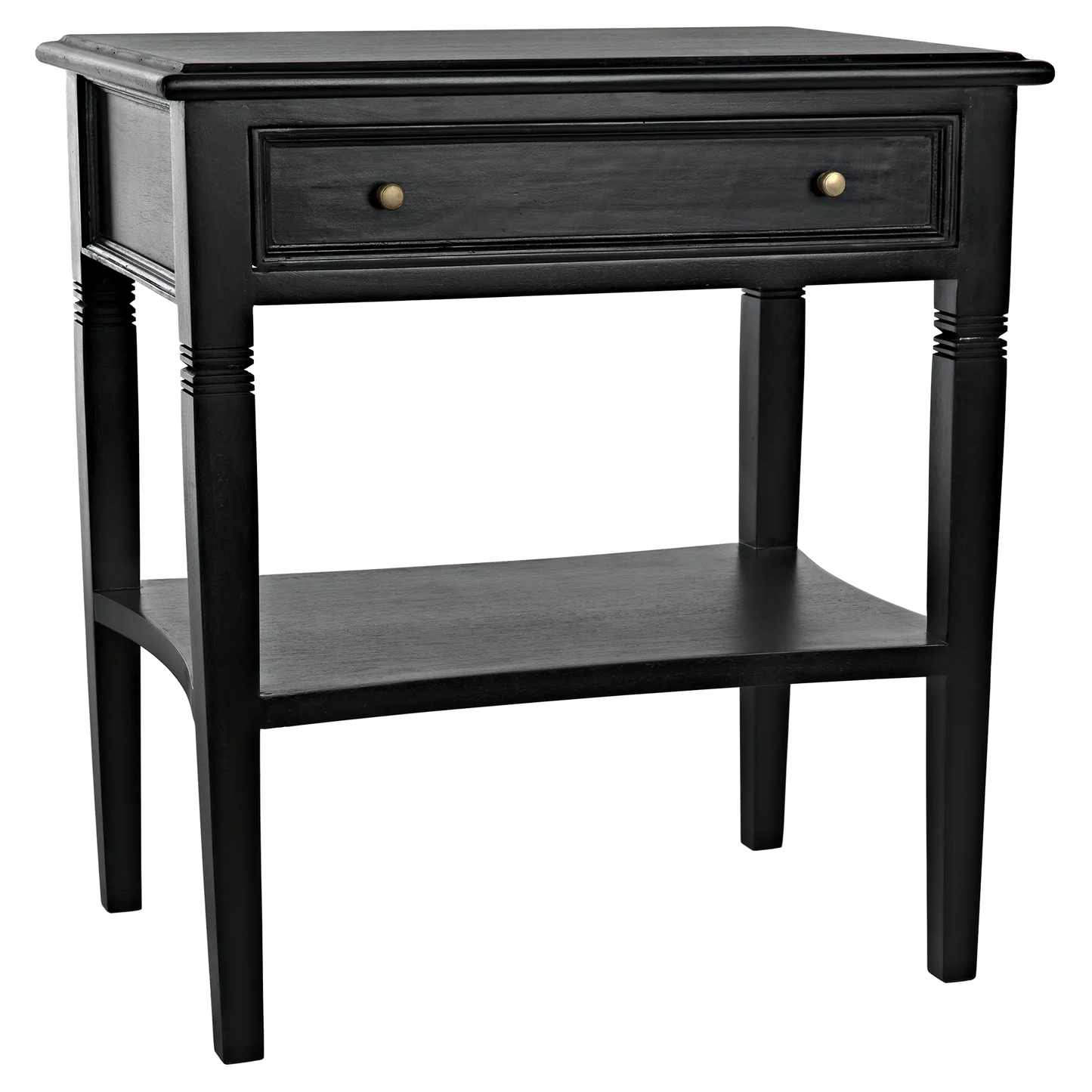 Oxford 1-drawer side table, hand rubbed black