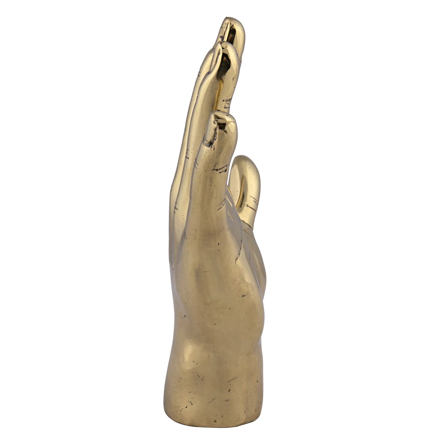 Open hand, brass