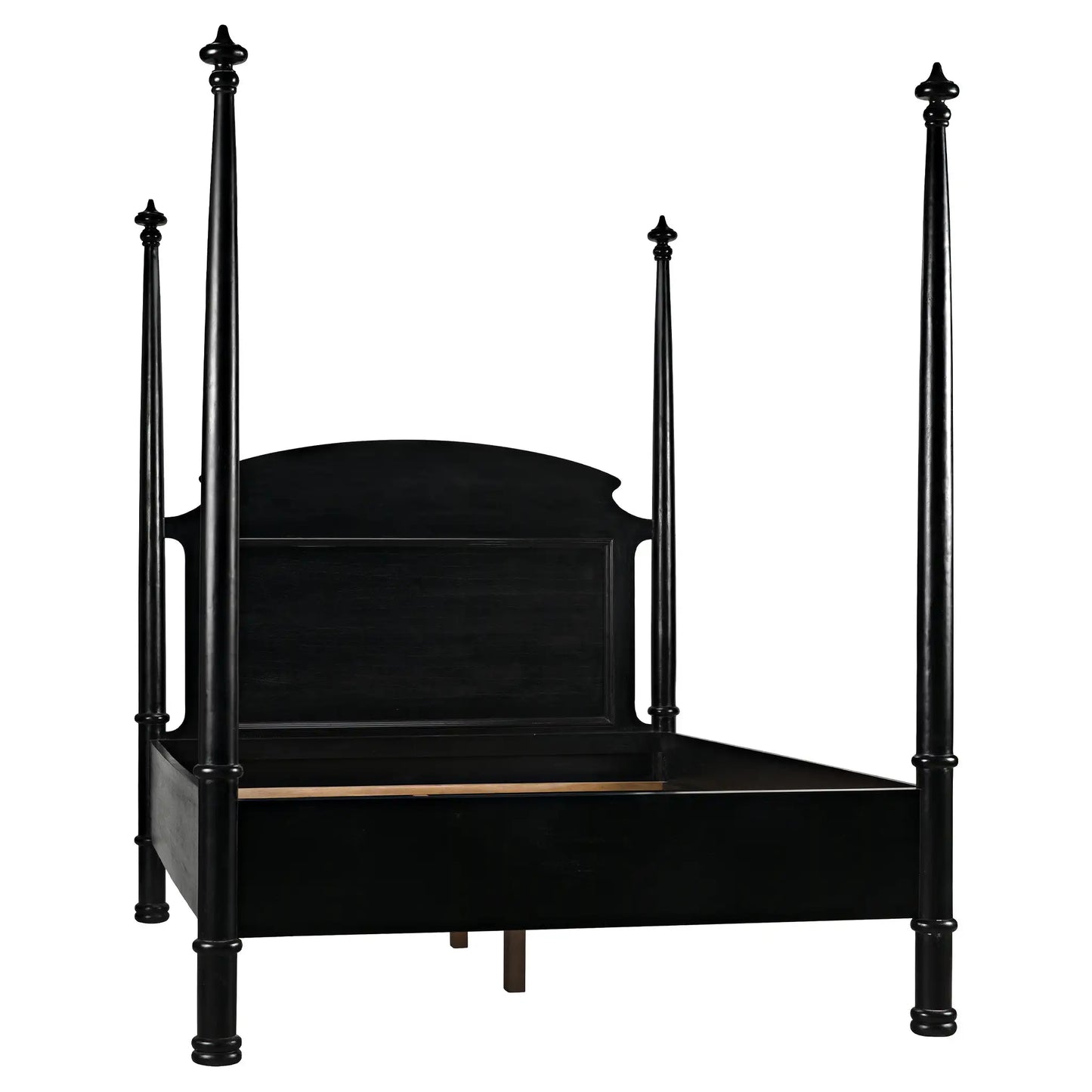 New douglas bed, queen, hand rubbed black