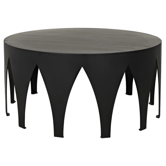 Morocco coffee table, black steel