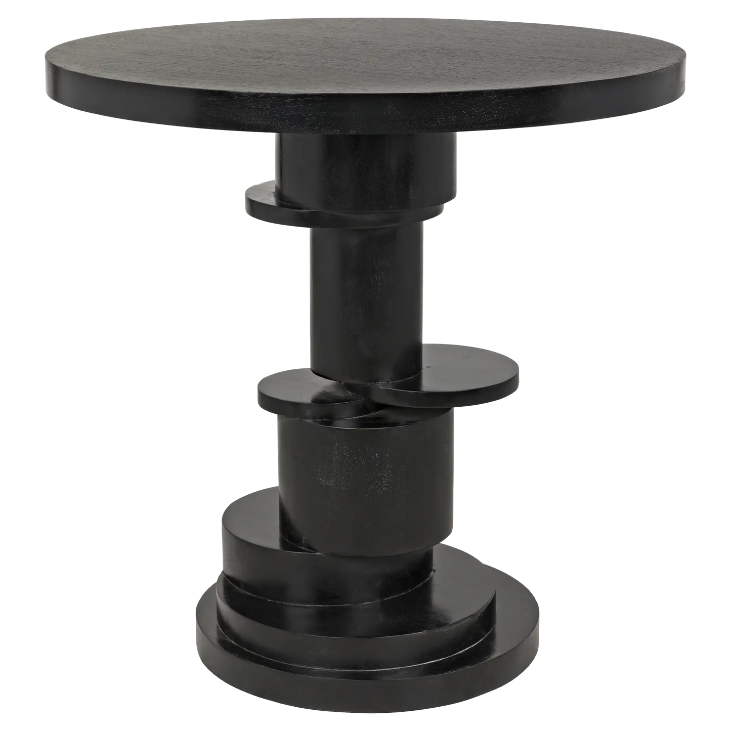 Hugo side table, hand rubbed black