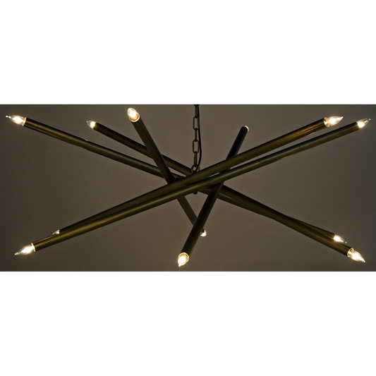 Ikram chandelier, metal with brass finish