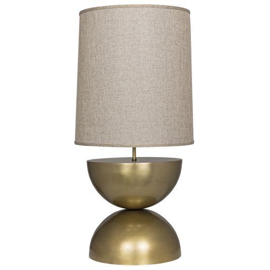 Pulan table lamp, metal with brass finish