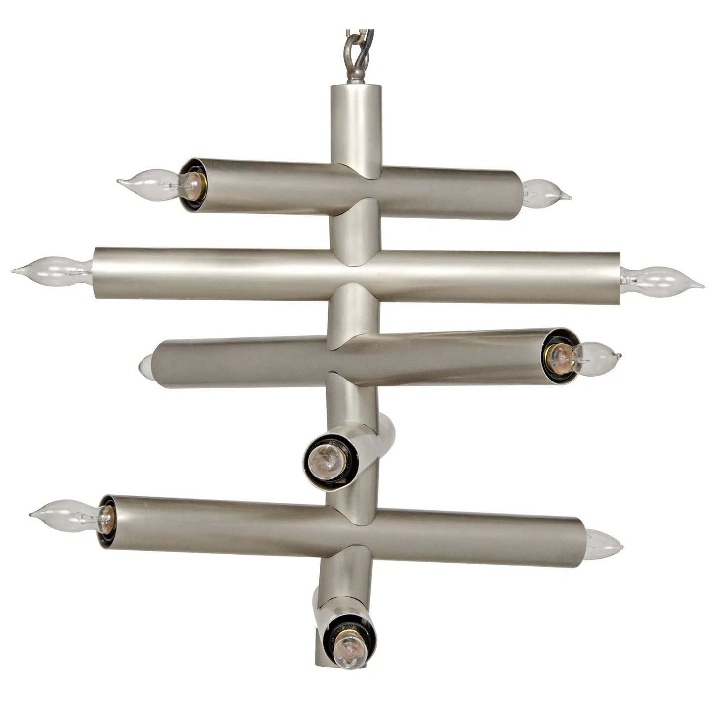 Alex chandelier, metal with antique silver finish