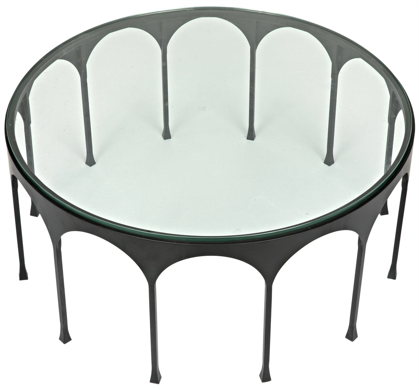 Achille coffee table, black steel