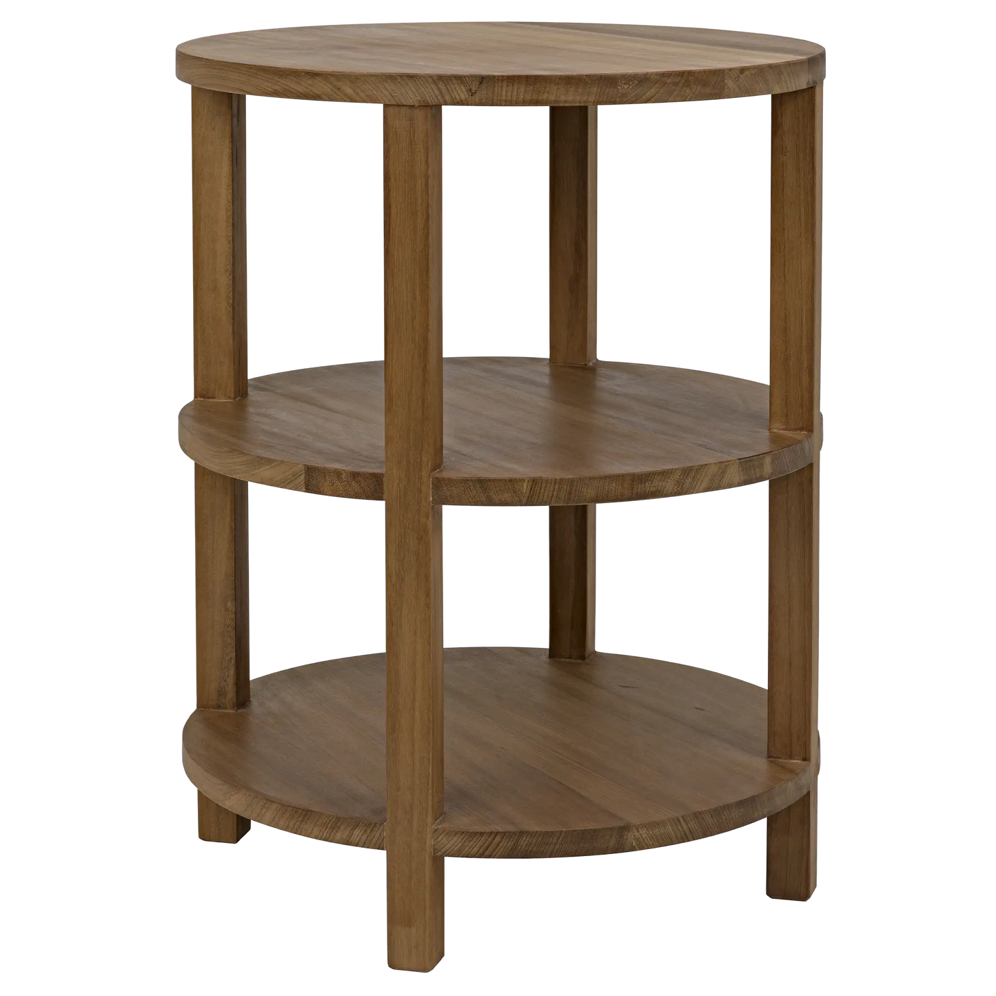 Tier side table, gold teak