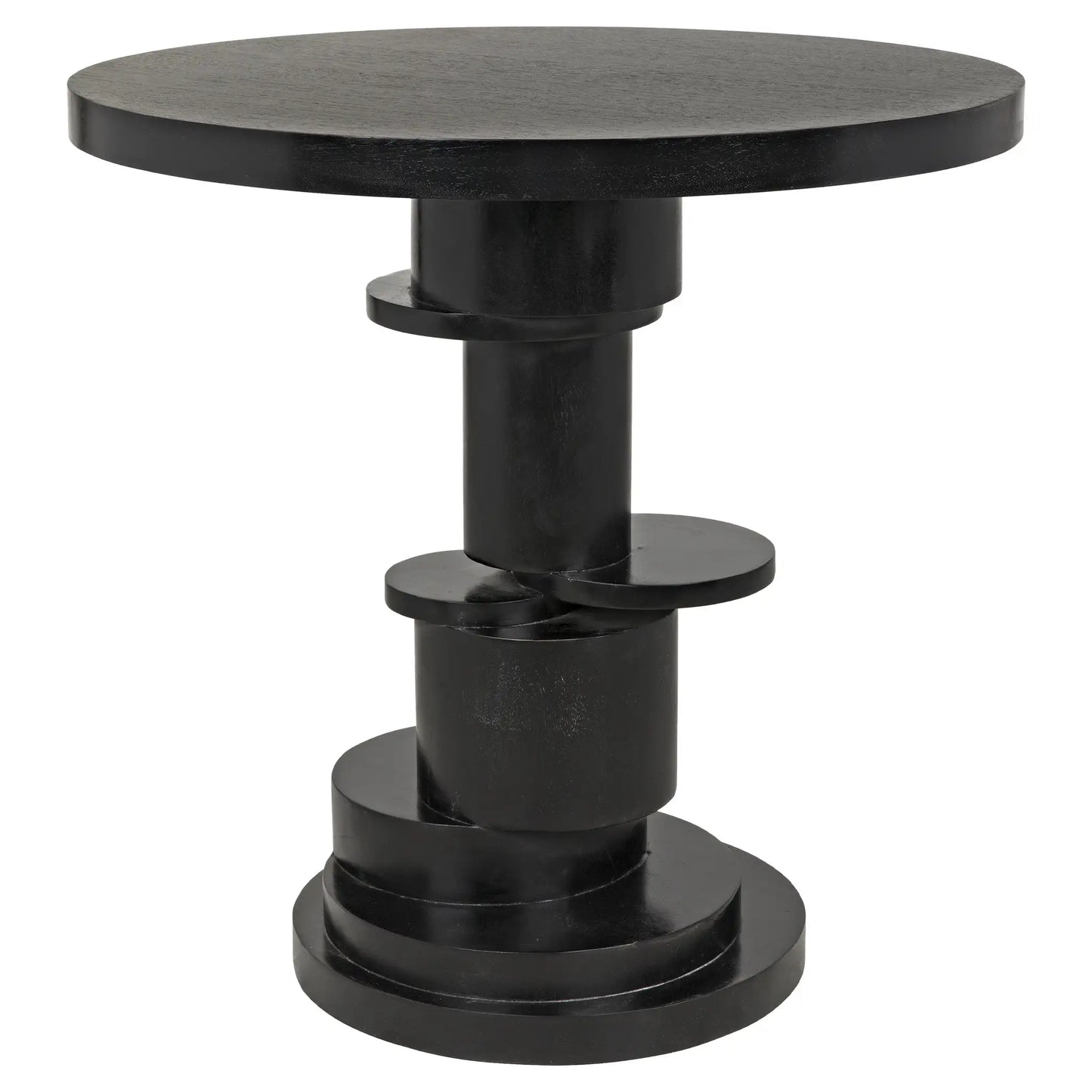 Hugo side table, hand rubbed black