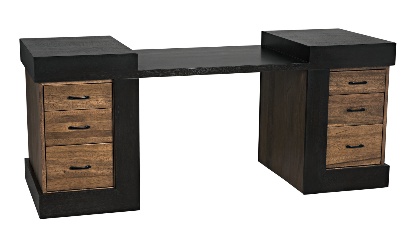 Bentley desk, dark/ebony walnut