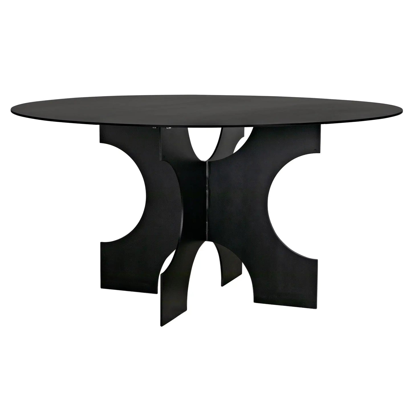 Element dining table, black metal