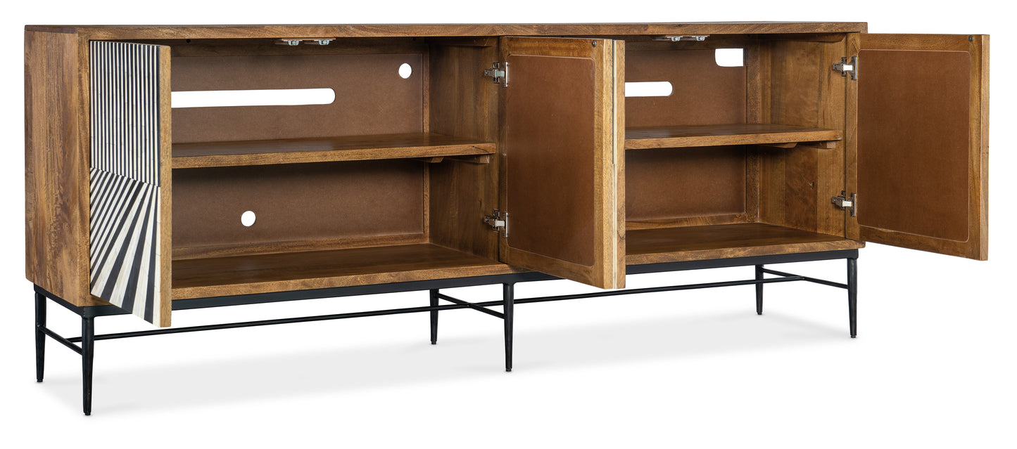 Commerce and market linear perspective credenza