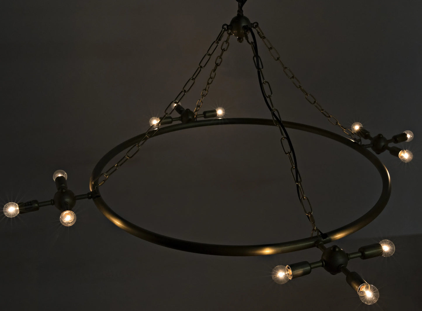 Sasha chandelier, metal with brass finish