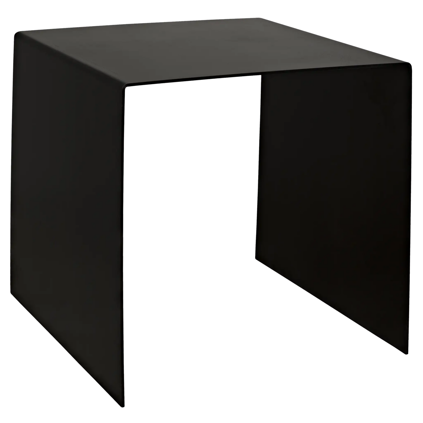 Yves side table, medium, black steel