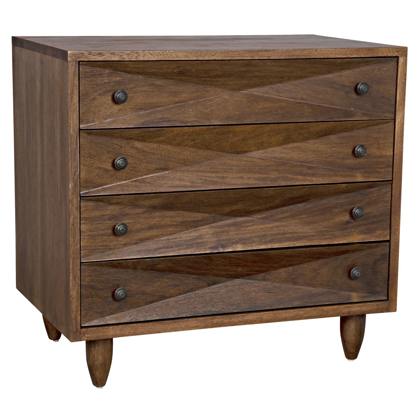 Diamond chest, dark walnut