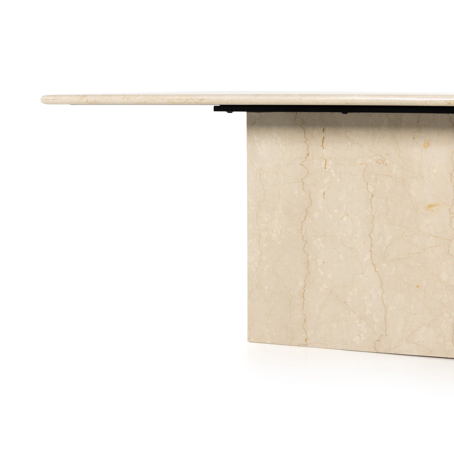 Arum dining table: cream marble