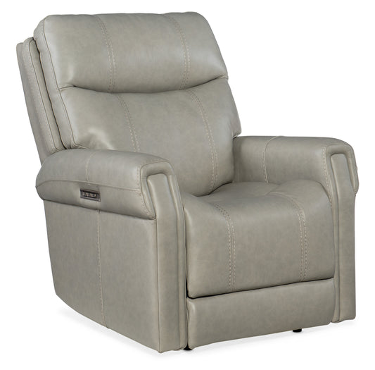 Carroll power recliner with power headrest and lumbar