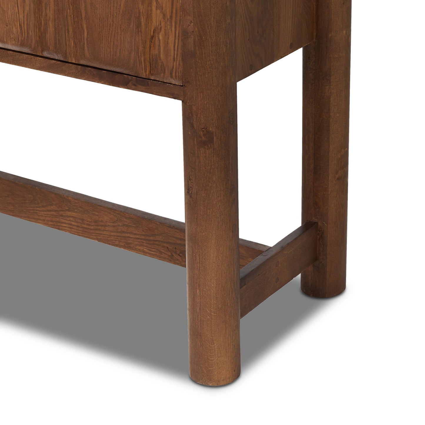 Ezri cabinet: cocoa oak-carved cocoa oak